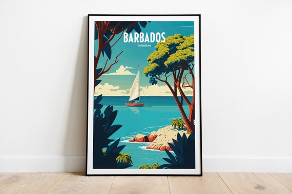Barbados Print Barbados Poster Barbados Barbados Wall Art Barbados Art Barbados Gift Caribbean Poster Barbados Travel