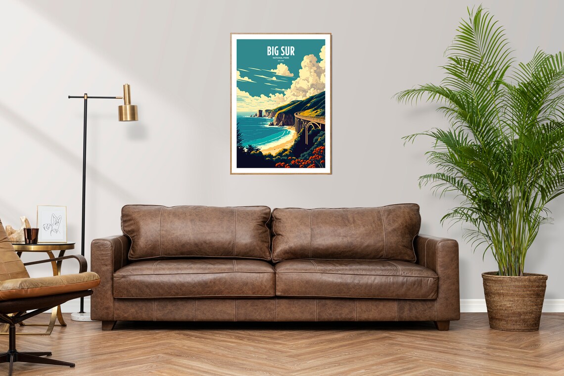 Big Sur National Park Travel Poster, USA Travel Art - Image 3