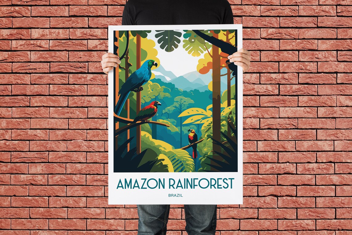 Amazon Rainforest Art Print, Brazil Landscape - Image 2