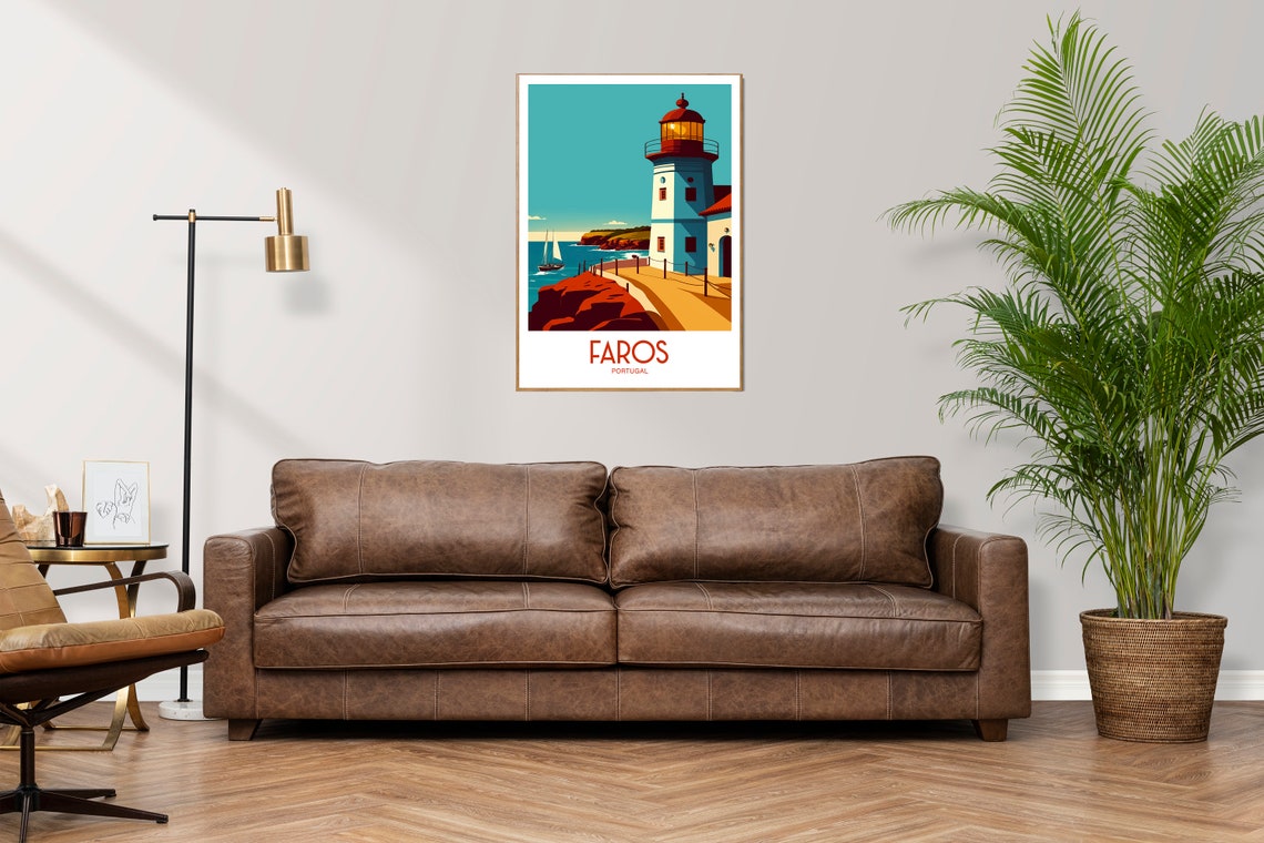 Faros Portugal Travel Print Wall Art Faros Portugal Travel Poster Gift For Faros Scenery Wall Art Faros Portugal City Wall Art Faros Gift - Image 2