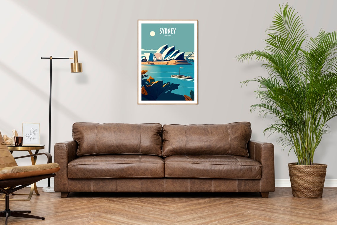Sydney Australia Opera House Harbor Ferry Retro Travel Poster - Image 3