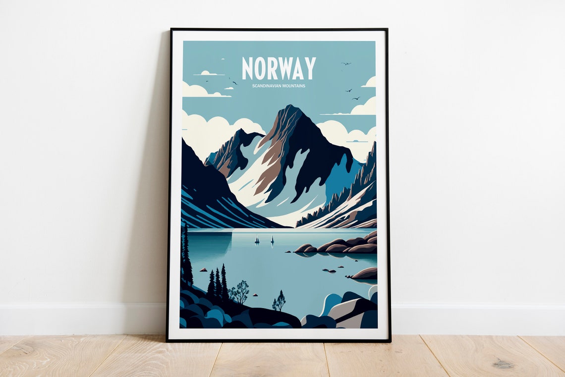 Norway Travel Print Norway Poster Norway Print Norway Norway Wall Art Norway Travel Poster Norway Art Print Norway Travel Art