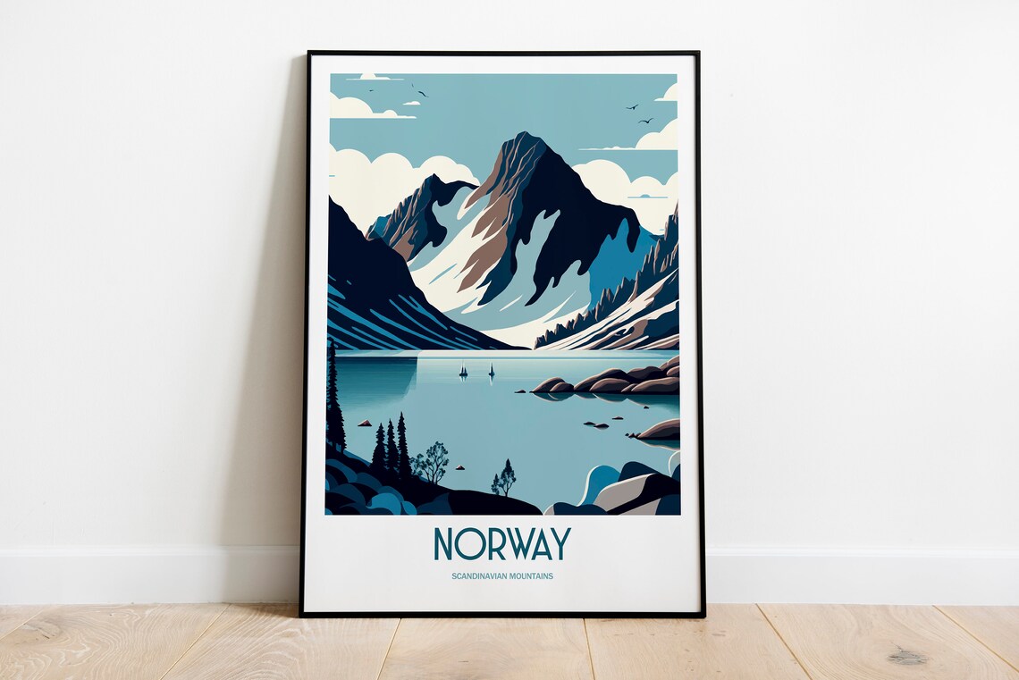 Norway Travel Print Norway Poster Norway Print Norway Norway Wall Art Norway Travel Poster Norway Art Print Norway Travel Art