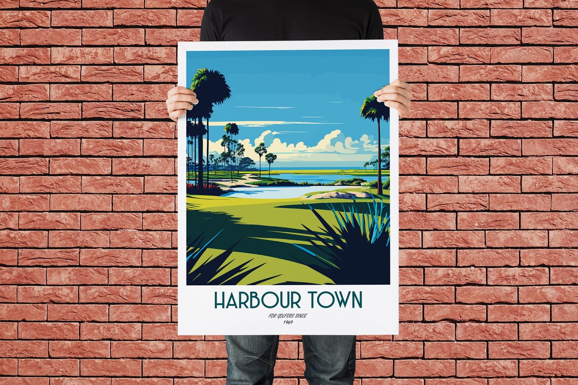 Harbour Town Golf Travel Poster, Famous Golf Course - Image 3