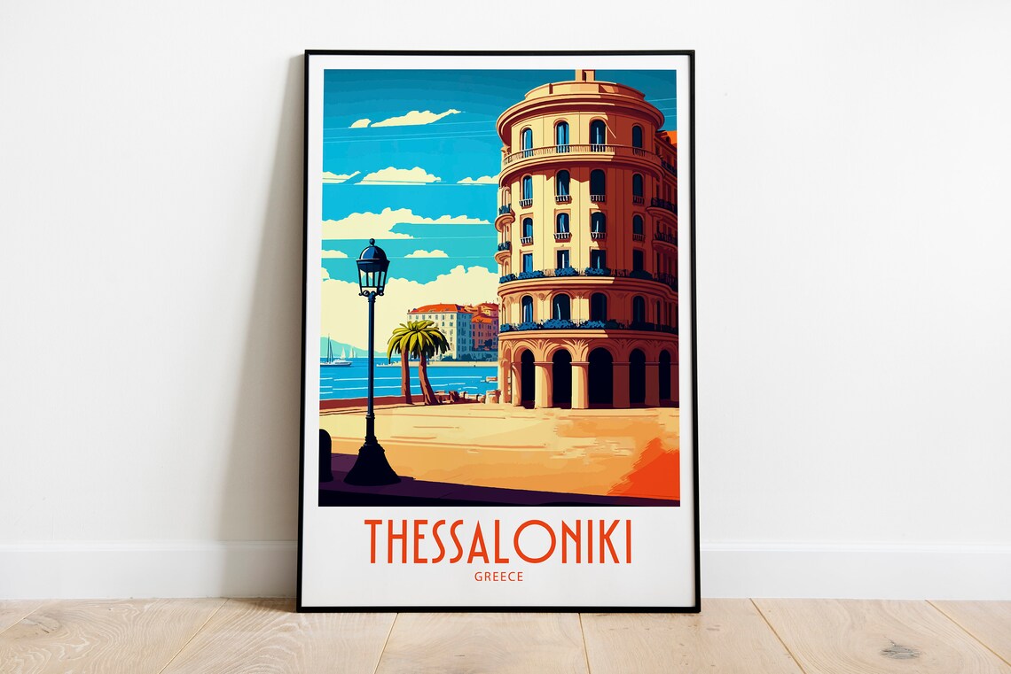 Thessaloniki Travel Print Wall Art Thessaloniki Greece Wall Hanging Home Decoration Thessaloniki Greece Gift For Art Lovers Thessaloniki