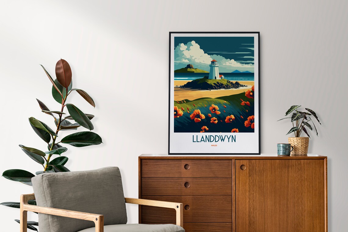 Anglesey Llanddwyn Island Wales Travel Poster - Image 3