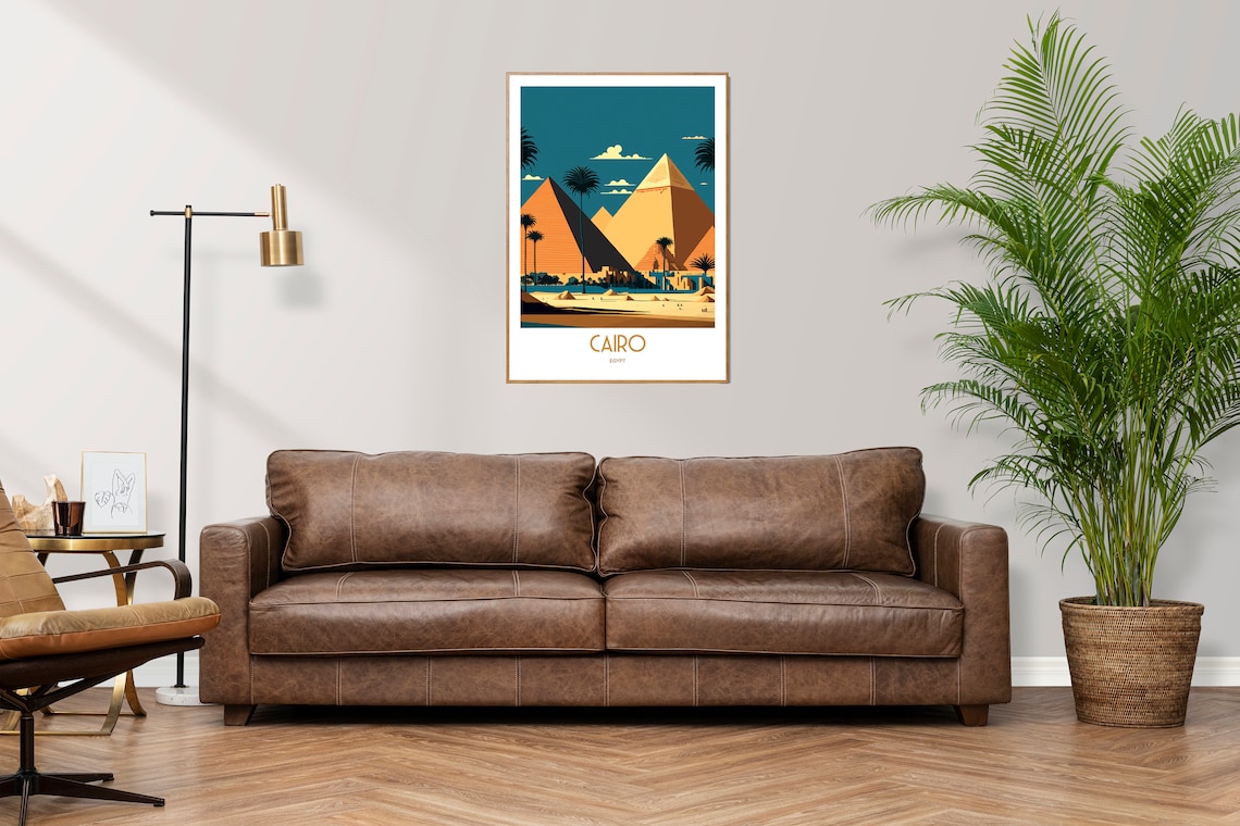 Cairo Egypt Pyramid Travel Print Pyramids Of Giza Travel Art Egypt Travel Print Cairo Egypt Desert Print Pyramid Travel Poster - Image 3