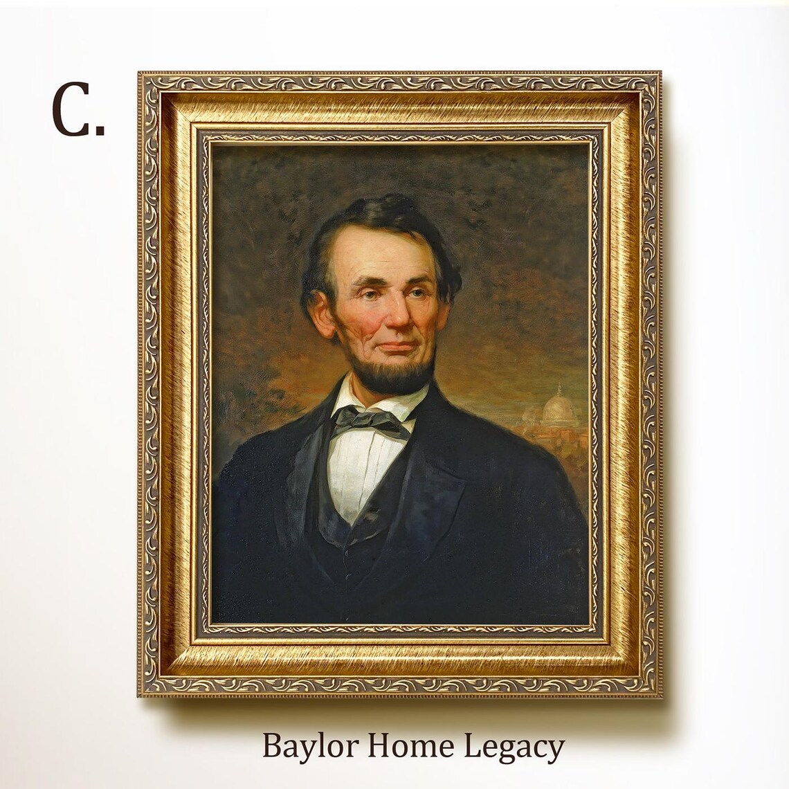 Abraham Lincoln and U.S. Capitol Building Art Print - Image 3