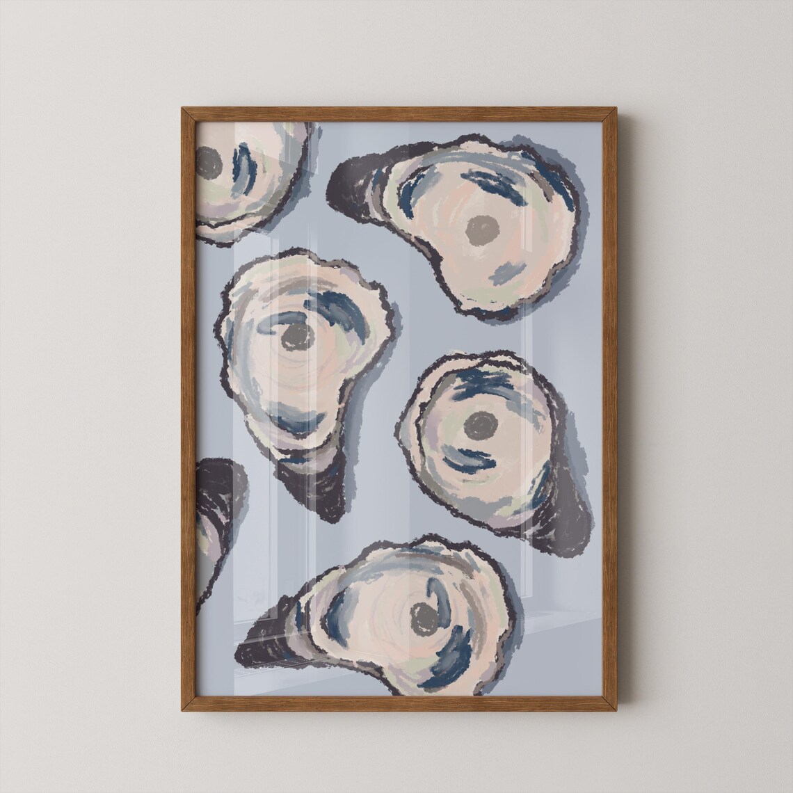 Coastal Home Decor Coastal Wall Art Nautical Art Print Oyster Shells Beach House Print Oyster Kitchen Print Instant - Image 6