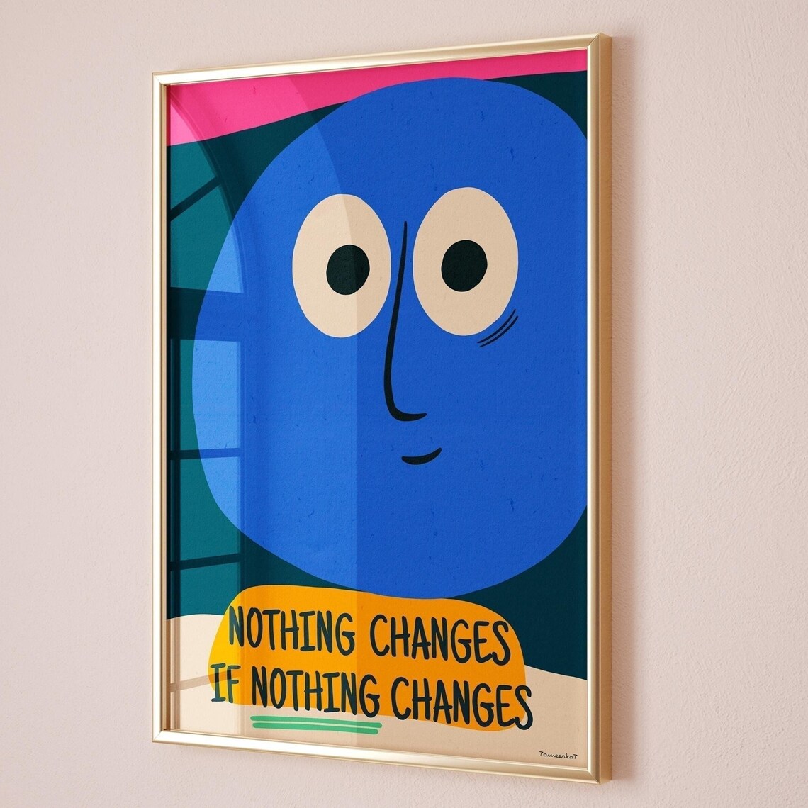 Retro Quote Funky Wall Art, Motivational Art