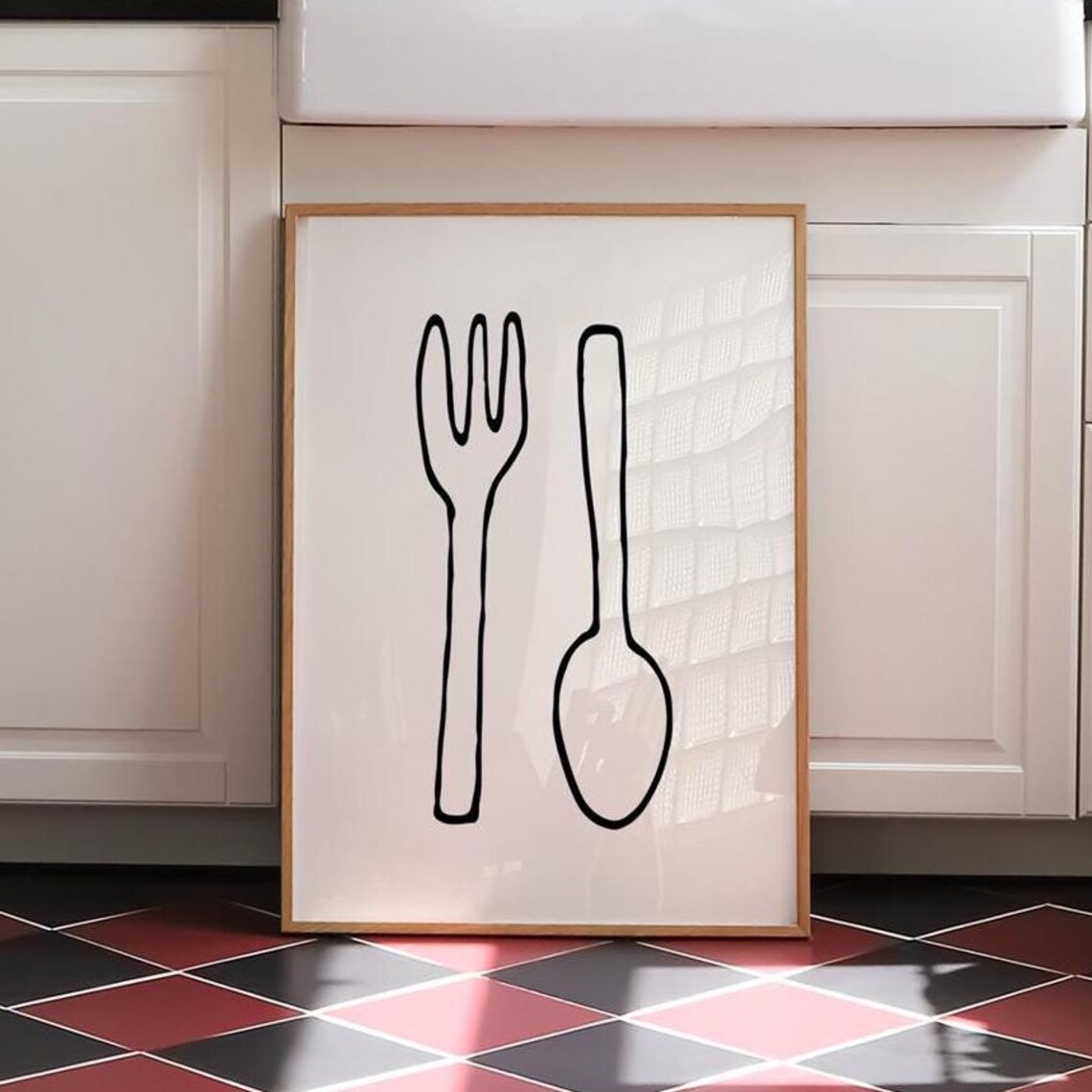 Kitchen Food Art Print, Trendy Farmhouse Minimal - Image 3