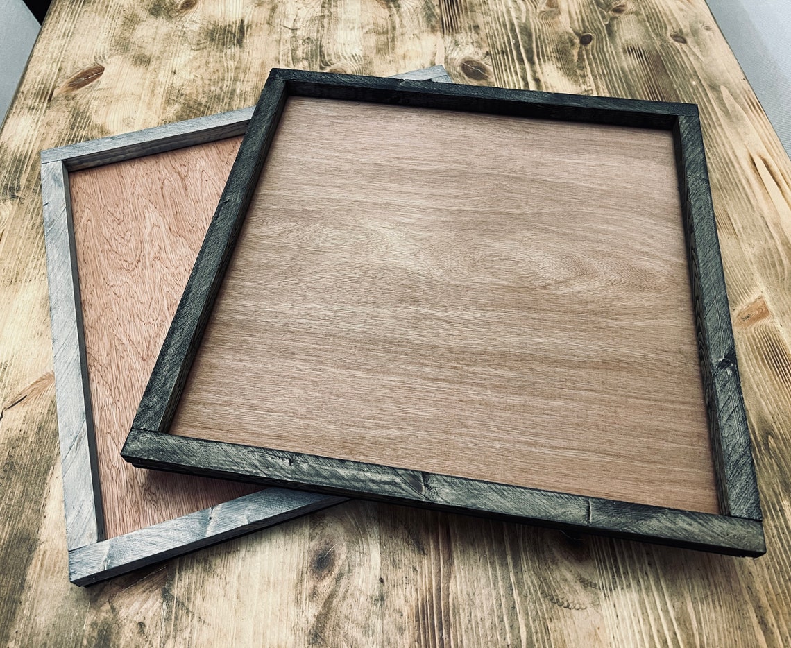 Blank Wood Sign Square Wood Sign Blank Sign Blank Framed Sign Unfinished Wood Sign Wood Sign Supplies Make Your Own Sign Blank - Image 3