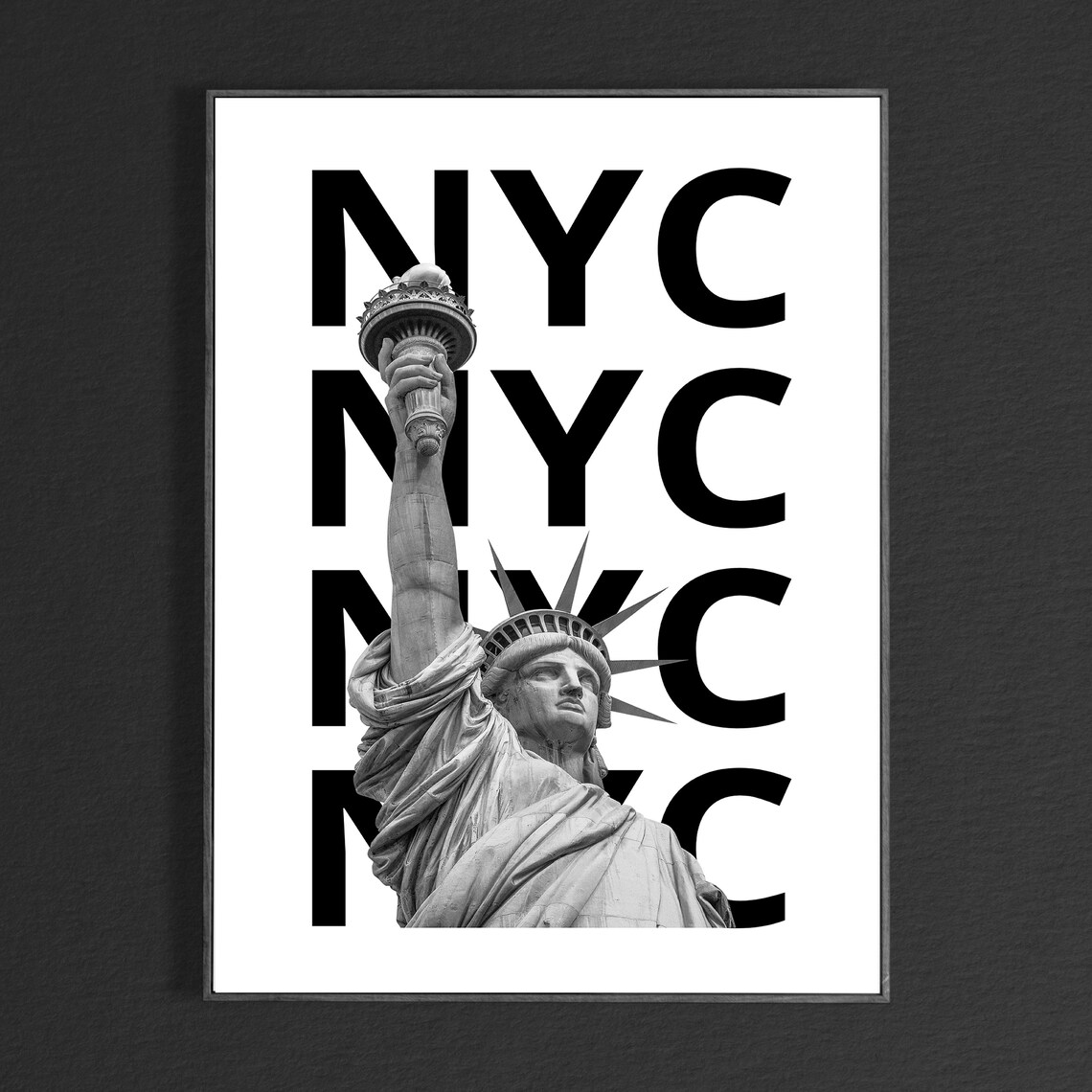 New York City Travel Print Black And White Neutral Nyc Travel Exhibition Print Cute Trendy Wall Art New York Poster