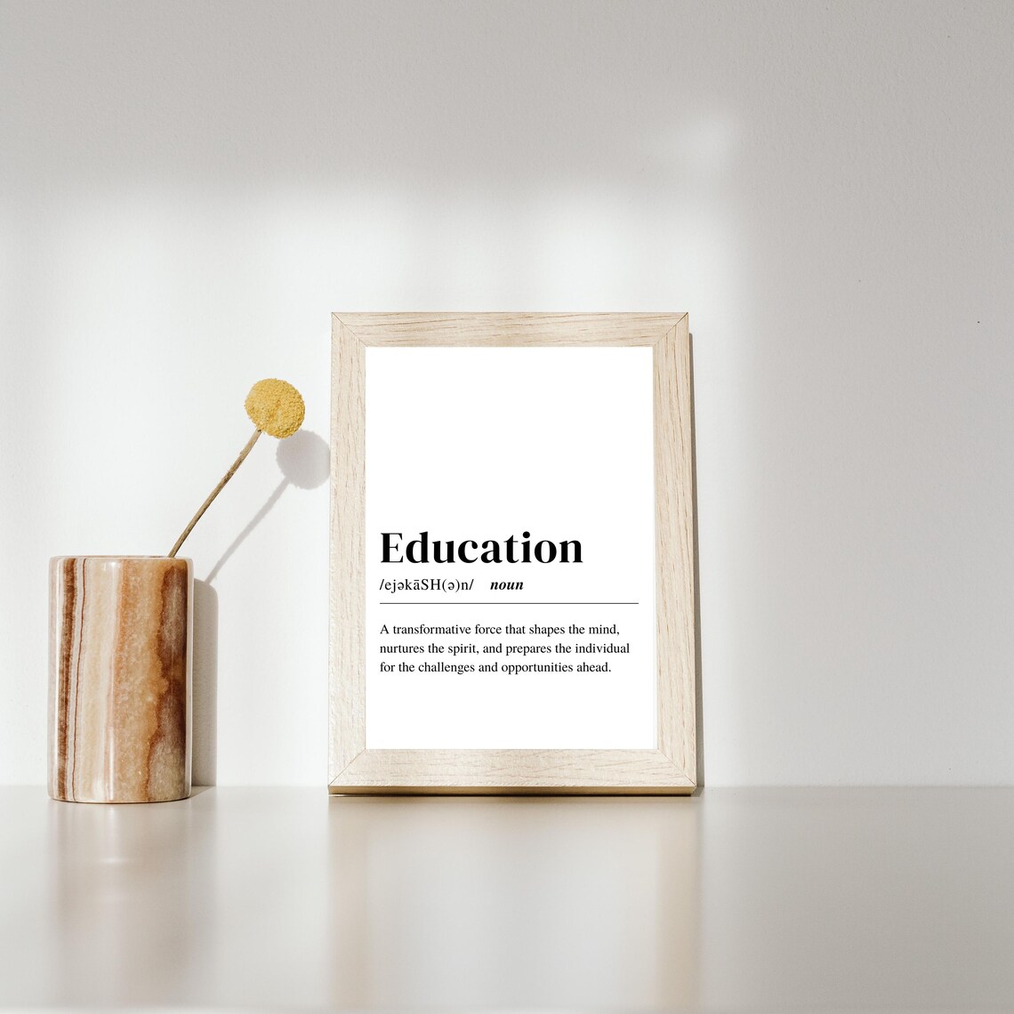 Education Definition, Motivational Minimalist Typography - Image 2
