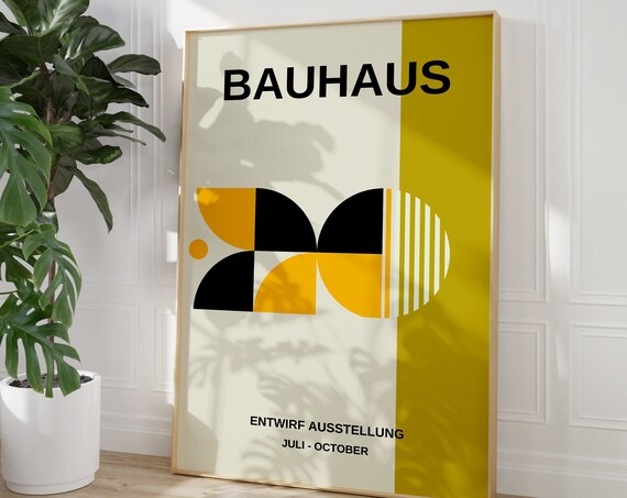 Colorful Bauhaus Poster Wall Art For Boys Room Trendy Modern Decor Abstract Arts Print For Home Office