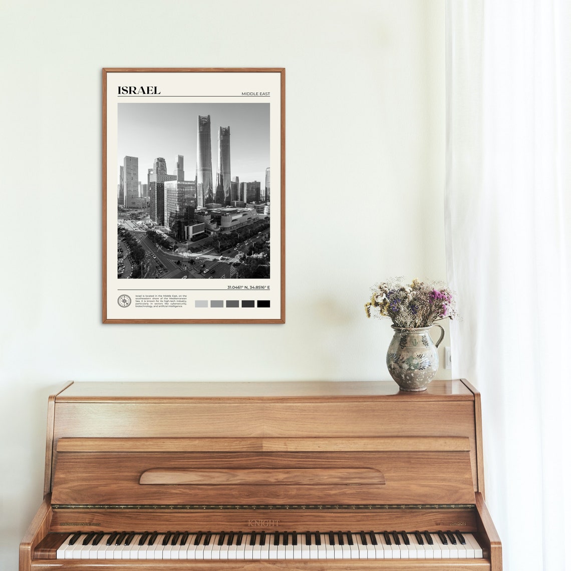 Black And White Israel Print Israel Wall Art Israel Poster Israel Photo Israel Poster Print Israel Wall Decor Middle East Poster - Image 2