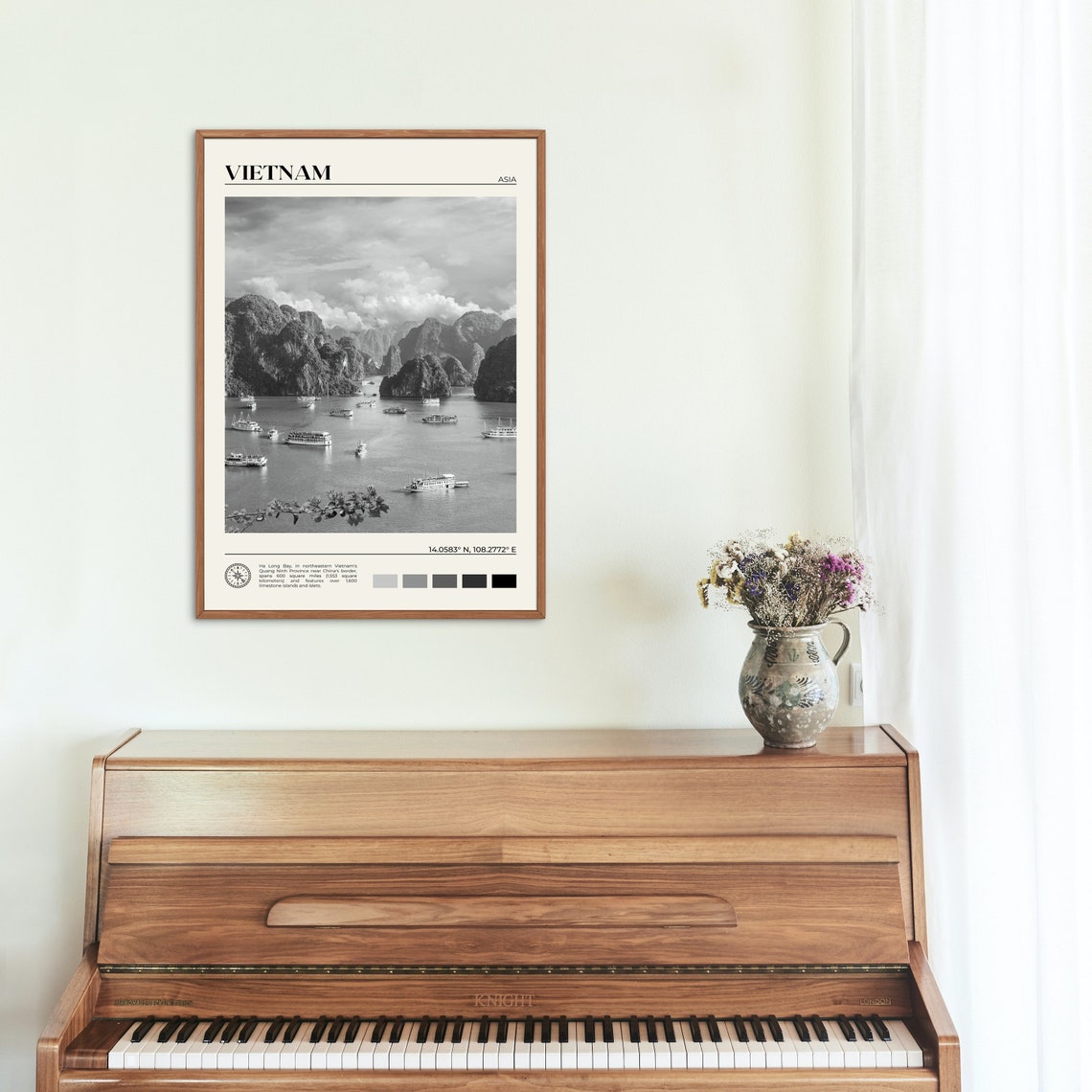 Black And White Vietnam Print Vietnam Wall Art Vietnam Poster Vietnam Photo Vietnam Poster Print Vietnam Wall Decor Asia Poster - Image 2