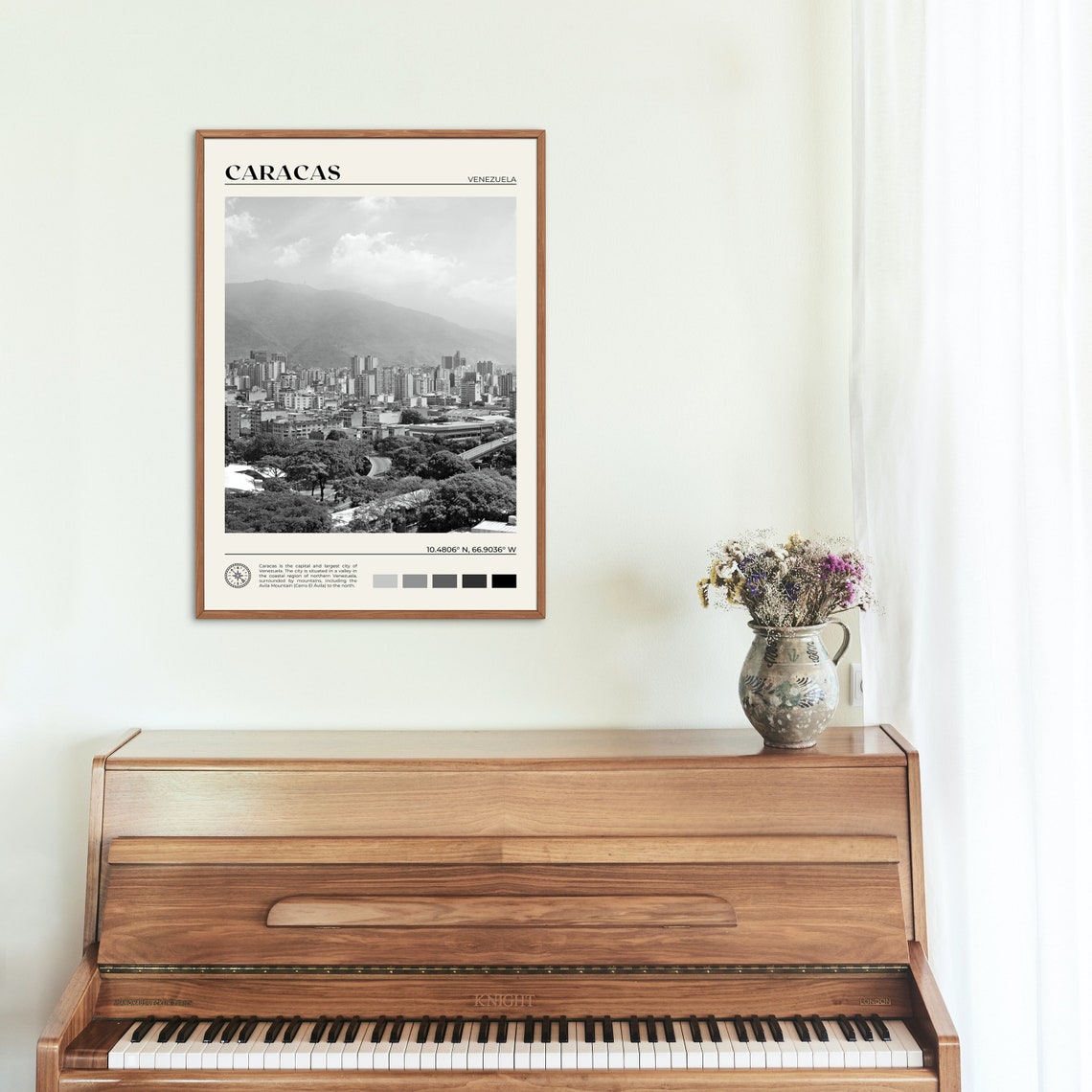 Black And White Caracas Print Caracas Wall Art Caracas Poster Caracas Photo Caracas Poster Print Caracas Wall Decor Venezuela Print - Image 2