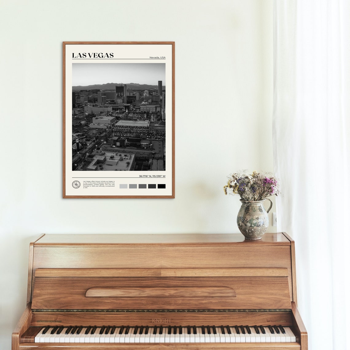 Black And White Las Vegas Print Las Vegas Wall Art Las Vegas Poster Las Vegas Photo Las Vegas Poster Print Las Vegas Decor Nevada - Image 2