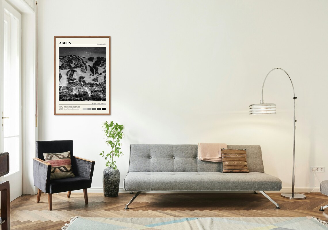 Black And White Aspen Print Aspen Wall Art Aspen Poster Aspen Photo Aspen Poster Print Aspen Wall Decor Colorado Poster Print Usa - Image 3