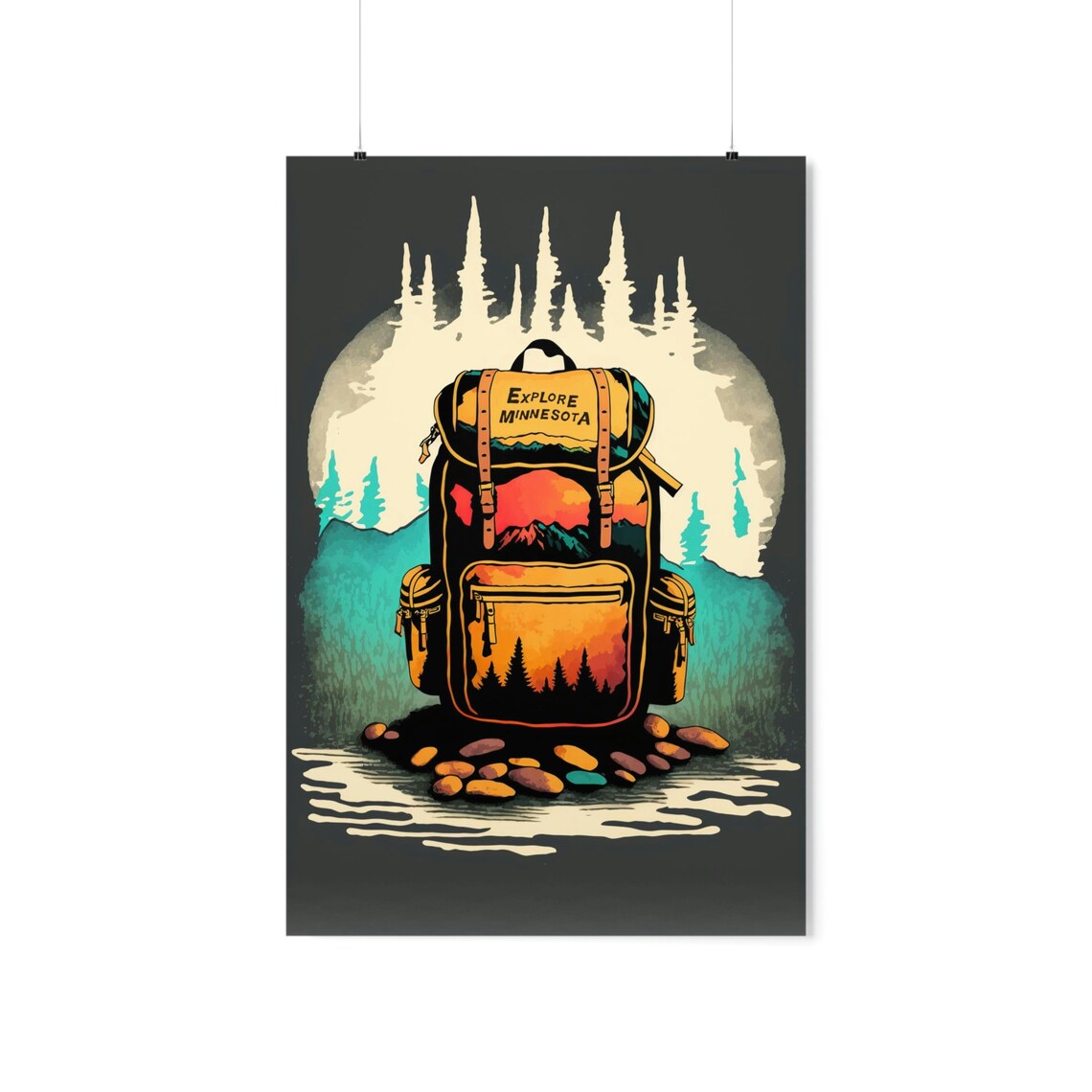Explore Minnesota Vintage Travel Poster Art Print - Image 2