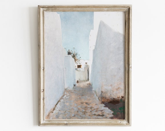 Morocco Architecture Wall Art Print Boho Art Print Oriental Bohemian Print Desert Art Print Neutral Tropical Art Morocco Paint