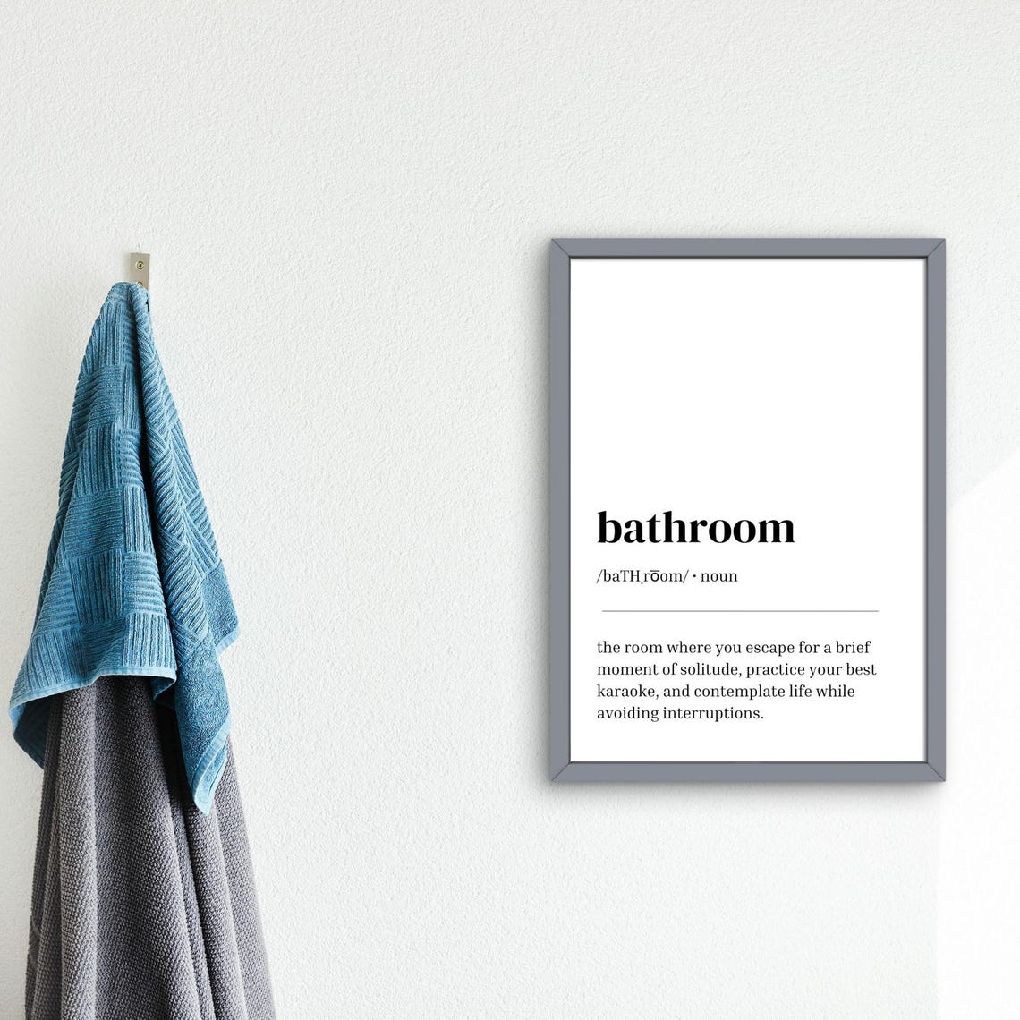 Bathroom Definition Minimalist Funny Karaoke Solitude Quote Poster - Image 2