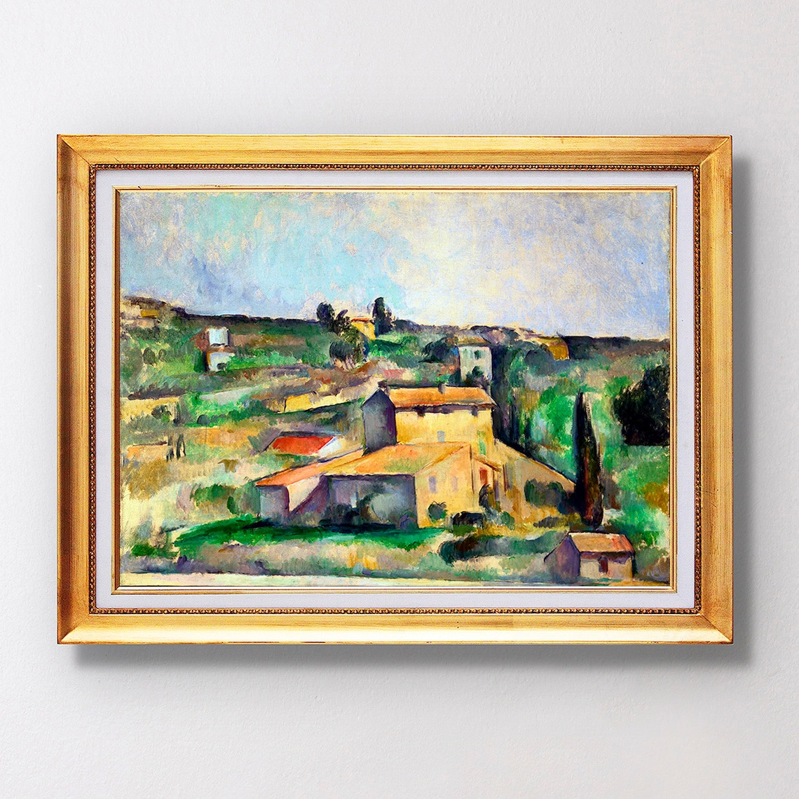Paul Cezanne Country Fields Village Houses Countryside Landscape Poster