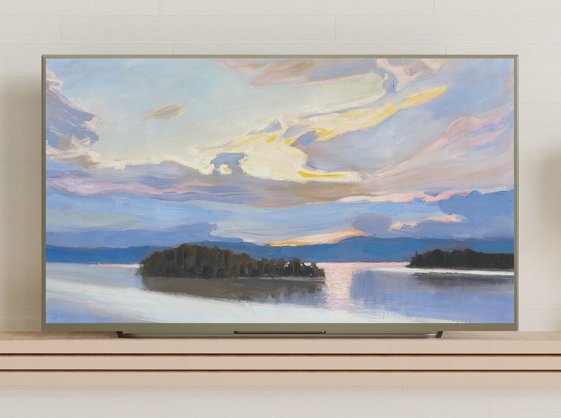 Vintage Lake Landscape Art Print for TV Frame - Image 3