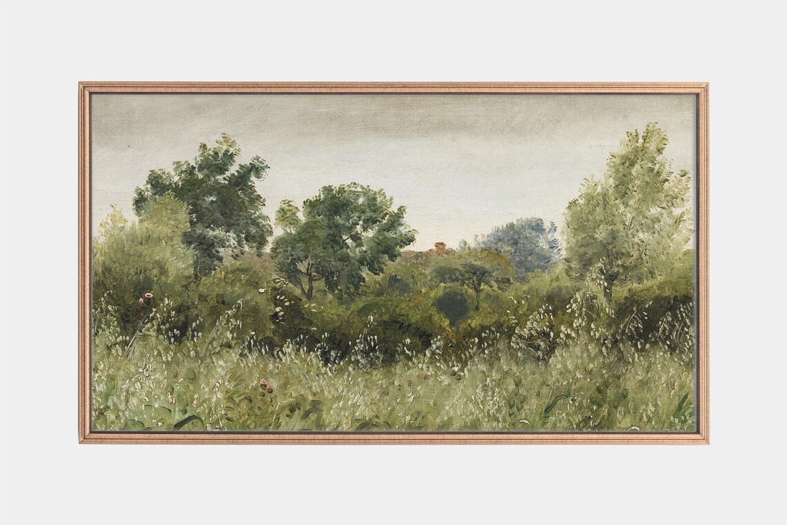 Nature Landscape Vintage Art Print, TV Art