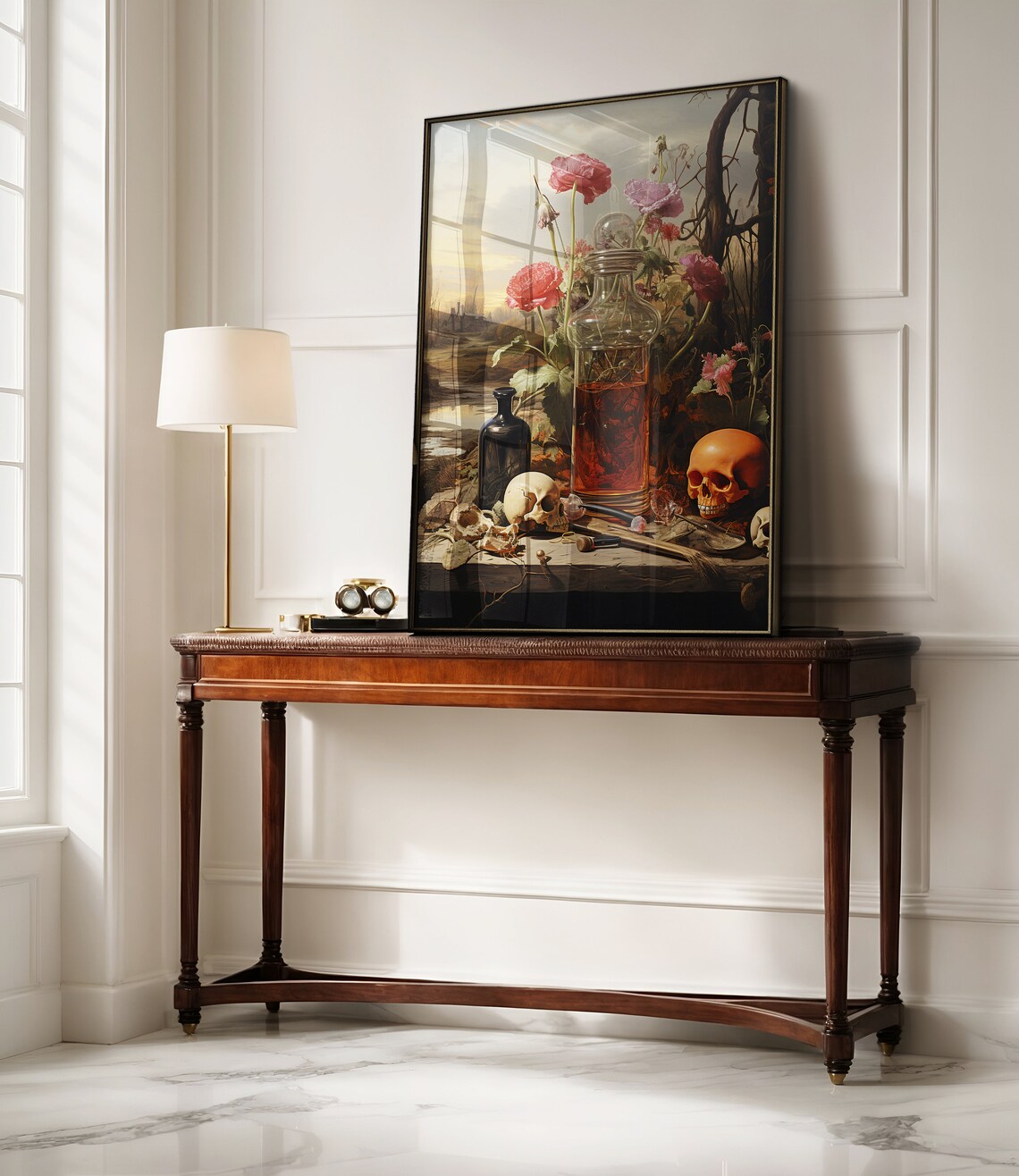 Vanitas Still Life, Whimsy Goth Gothic Art Print - Image 4