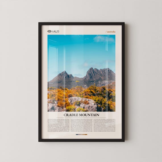 Cradle Mountain Print Wall Art Poster Photography Tasmanian Wilderness