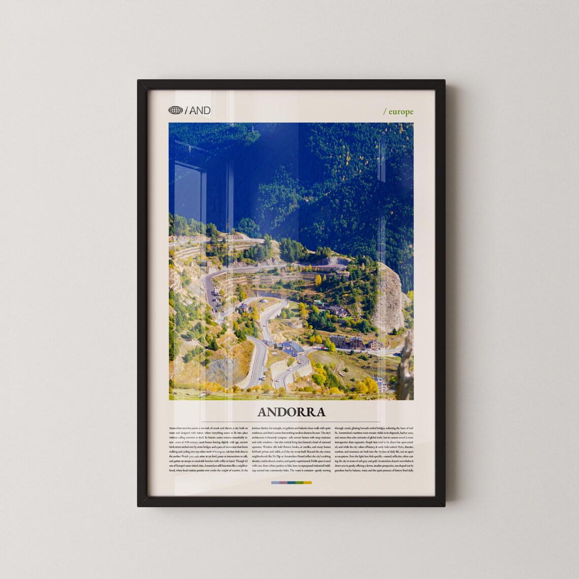 Andorra Europe Scenic Mountain Valley Photo Travel Decor Poster