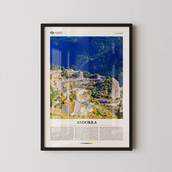 Andorra Wall Art Mountain Country Landscape Print Poster Scenic Pyrenees Photography European Nature Decor