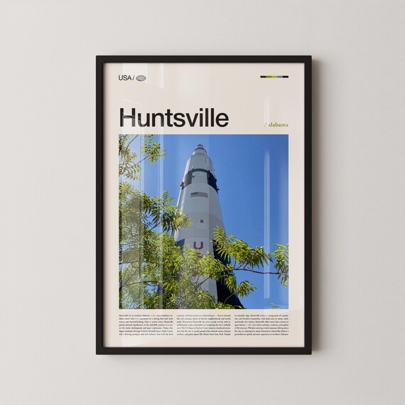 Saturn V Rocket Huntsville Alabama Through Trees Photo Poster