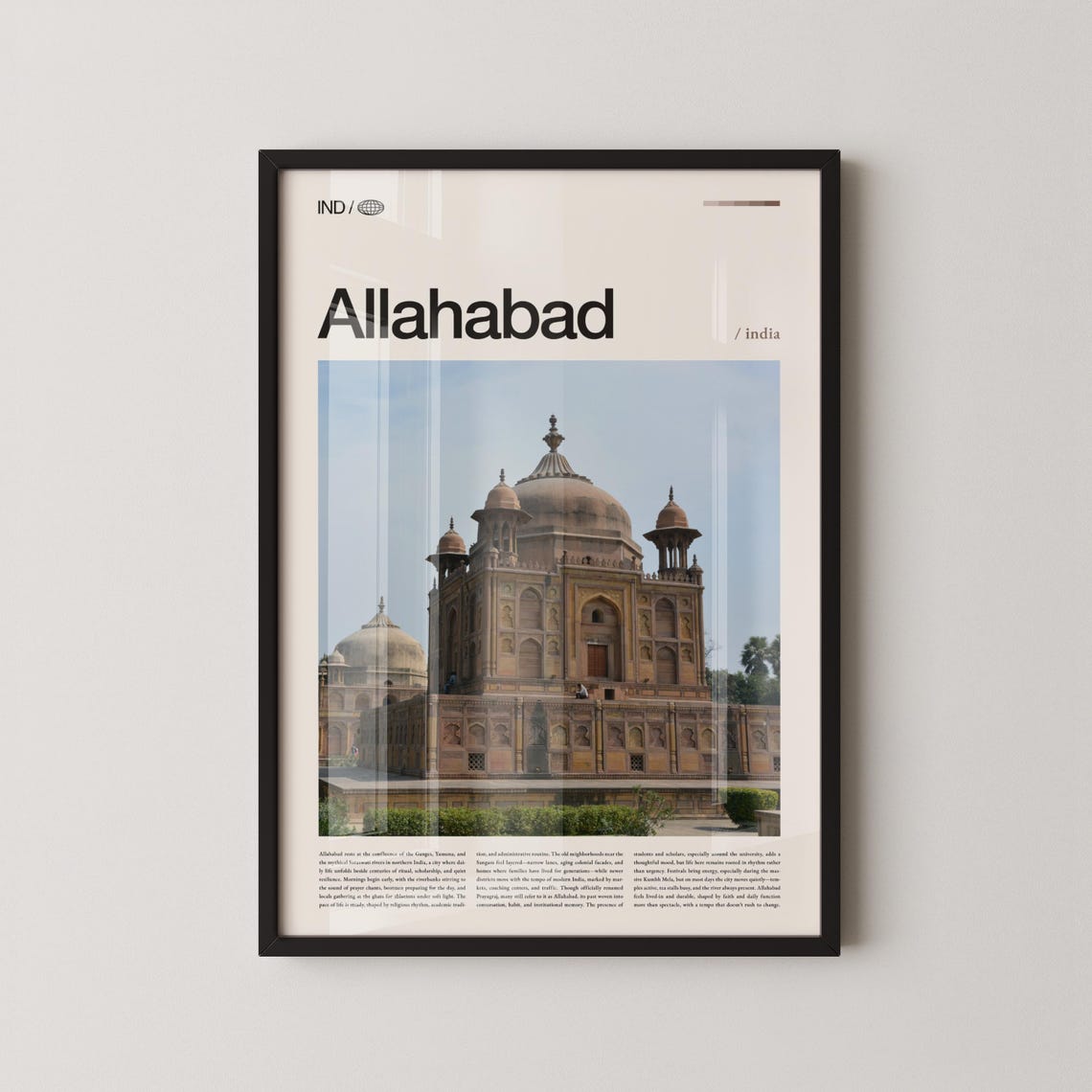 Allahabad India Domed Mausoleum Historic Architecture Poster