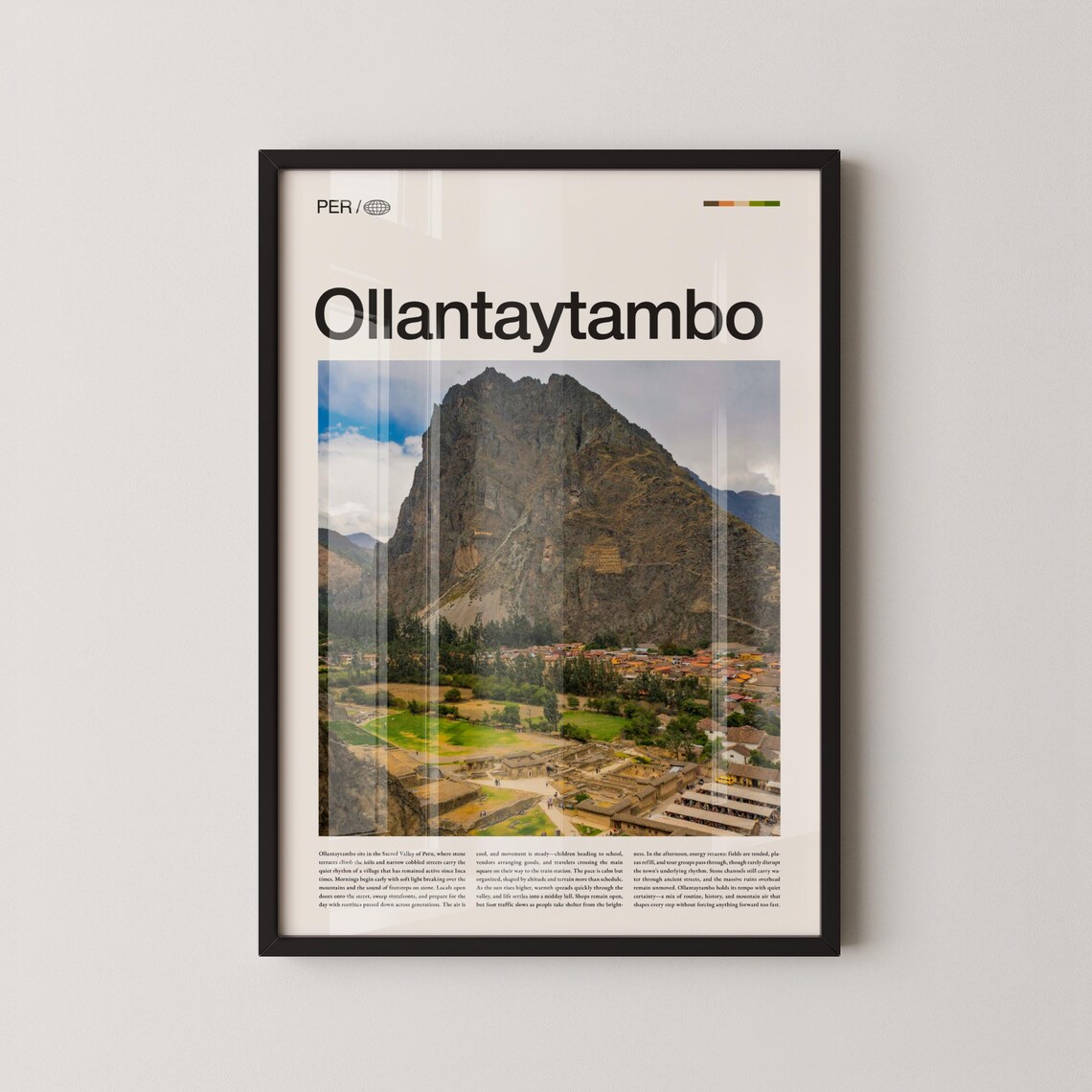 Ollantaytambo Peru Inca Fortress Mountain Photo Travel Poster
