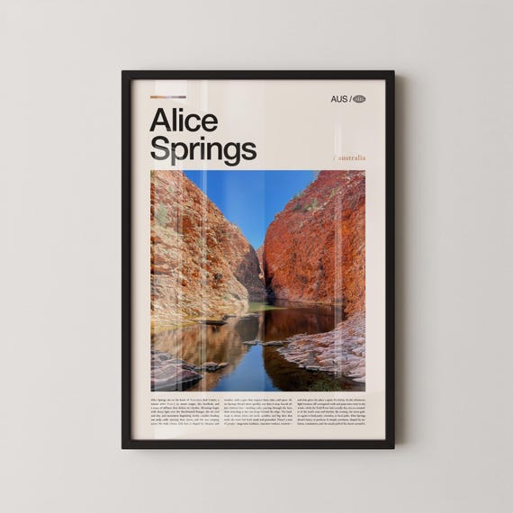 Alice Springs Print Wall Art Poster Photography Australian Outback Landscape Desert Decor