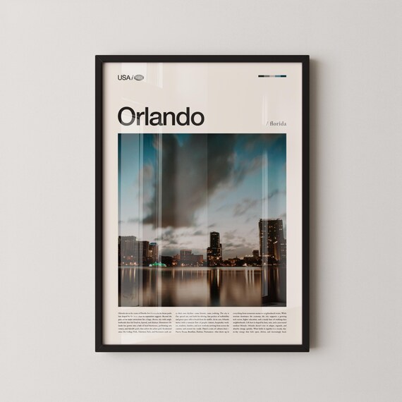 Orlando Eye Ferris Wheel Daytime Tropical Scene Florida Poster
