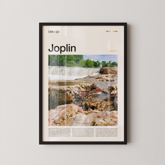 Joplin Missouri Grand Falls Waterfall Rocky Ledge USA Nature View Poster