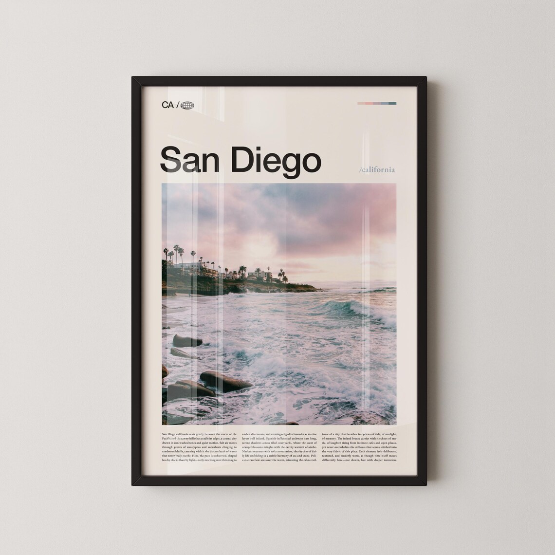 San Diego Travel Poster, Balboa Park and Coronado
