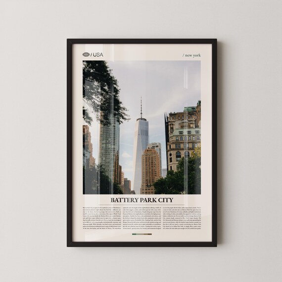 Battery Park City One World Trade Center Daytime Street Photo Poster