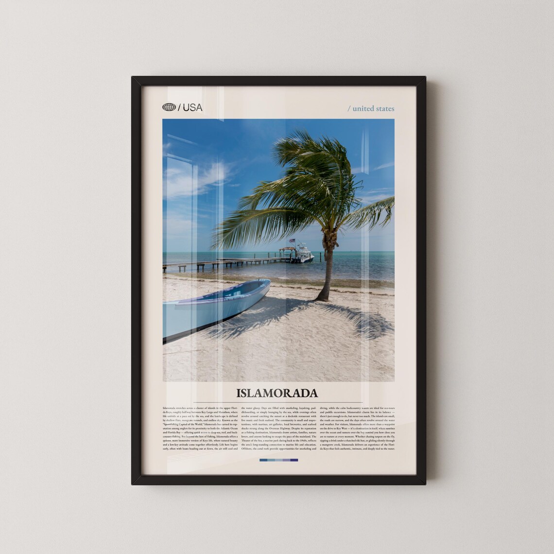 Islamorada Florida Keys Tropical Palm Beach Photography Poster