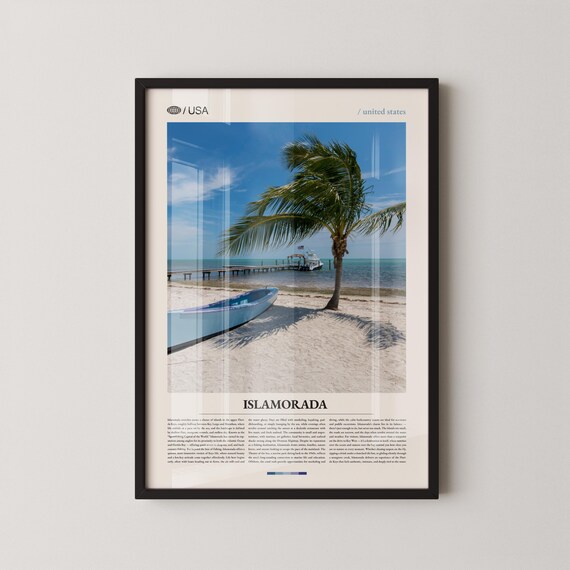 Islamorada Florida Keys Tropical Palm Beach Photography Poster