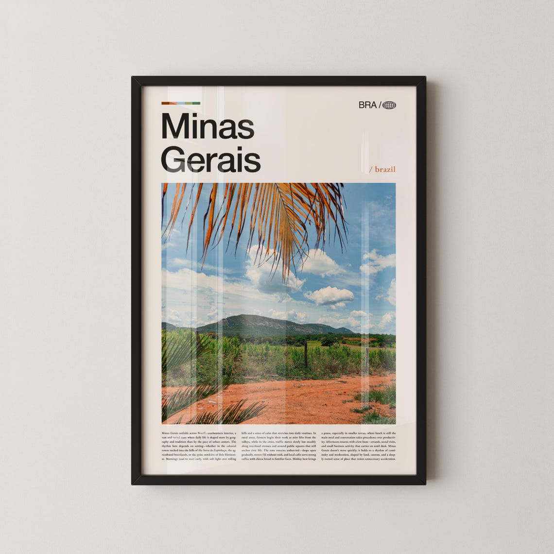 Minas Gerais Brazil Countryside Landscape Travel Photography Poster