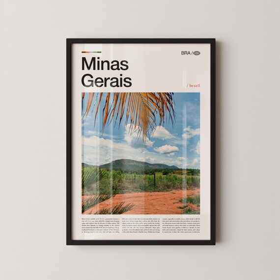 Minas Gerais Brazil Countryside Landscape Travel Photography Poster