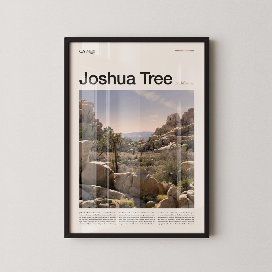 Joshua Tree California Boulders Desert Landscape Photo Poster