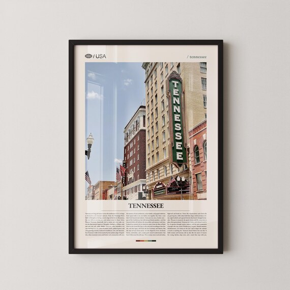 Tennessee Theatre Marquee Knoxville Night Street Scene Poster