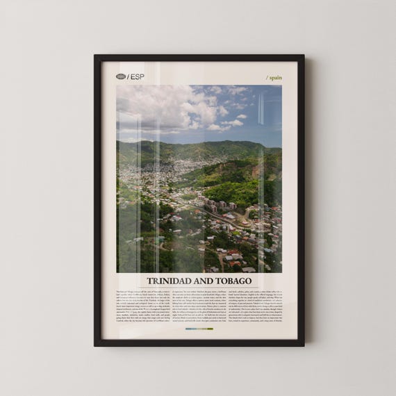 Trinidad And Tobago Wall Art Tropical Island Landscape Print Caribbean Poster Scenic Coastline Nature Photography