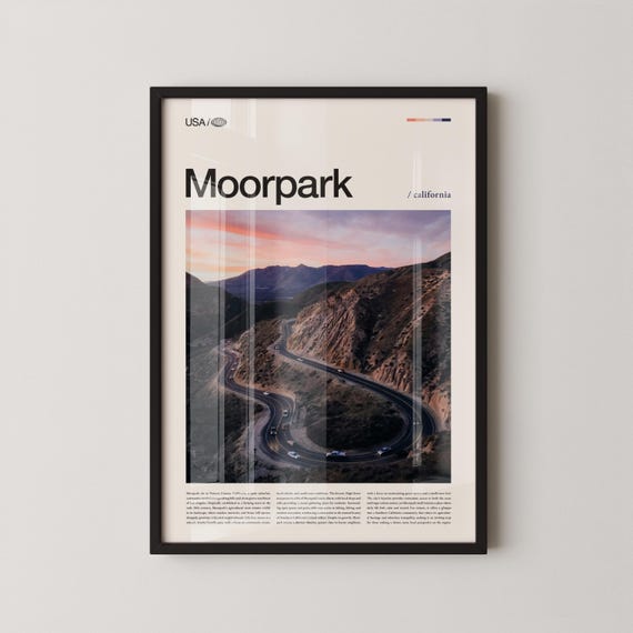 Moorpark Wall Art Scenic Valley Print Poster Rolling Hills Landscape Photography Southern Decor